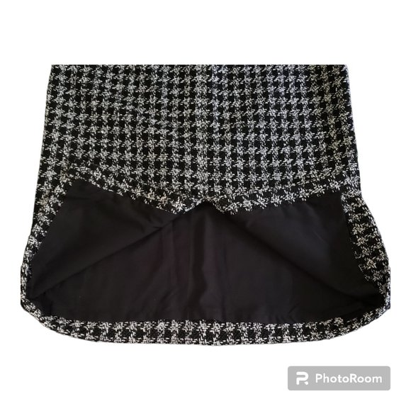 CT695 Halogen Black & White Tweed Skirt 14 - Picture 2 of 6